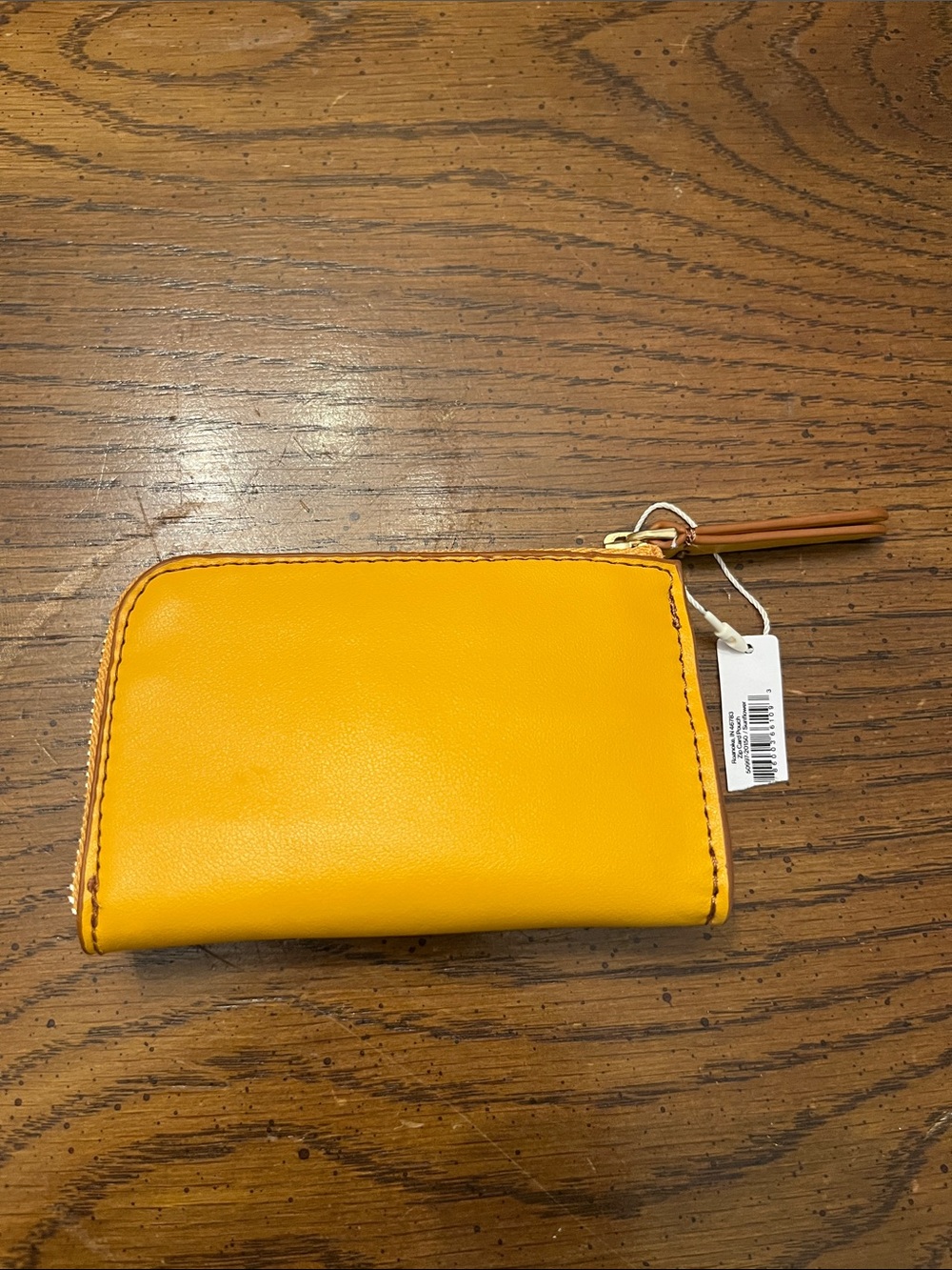 Vera Bradley Yellow Zip-Around Leather Card Wallet, new with tags - Picture 2 of 10